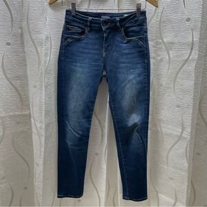 Bonobo Slim Fit Jeans Womens US 26 Dark Wash Blue Excellent Whiskered‎ Denim